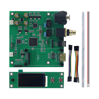 Y4 Optical HDMI-compatible Coaxial to IIS Audio Receiver Board Support for XMOS Amanero AK4118 Decoder Board with Display Screen