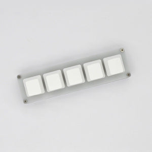 5-Key Keyboard Mini Keyboard Wired Keyboard (White) with Type-C Ports &amp; Kailh BOX Red Switches