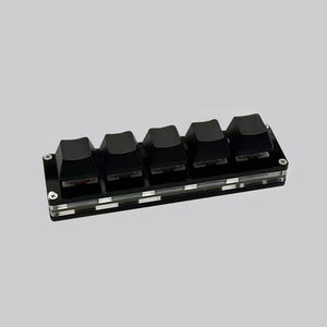 5-Key Keyboard Mini Keyboard Wired Keyboard (Black) with Type-C Ports &amp; Kailh BOX Red Switches