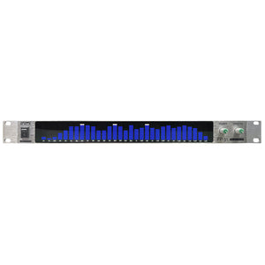 BDS PP-31 Digital Audio Spectrum Analyzer Display 1U Music Spectrum VU Meter 31 Segments (Silvery Panel + Blue LED)