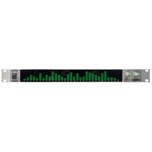 BDS PP-31 Digital Audio Spectrum Analyzer Display 1U Music Spectrum VU Meter 31 Segments (Silvery Panel + Green LED)