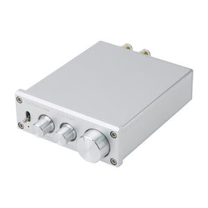 White 2X160W Digital Audio Power Amplifier Dual MA12070 High Precision Volume Potentiometer with Treble and Bass Adjustment