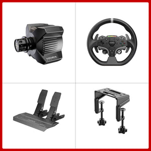 MOZA RACING R3 Wheel Base + 280mm ESX Racing Wheel for Xbox PC + SR-P Lite 2-Pedal Set + Desk Clamp