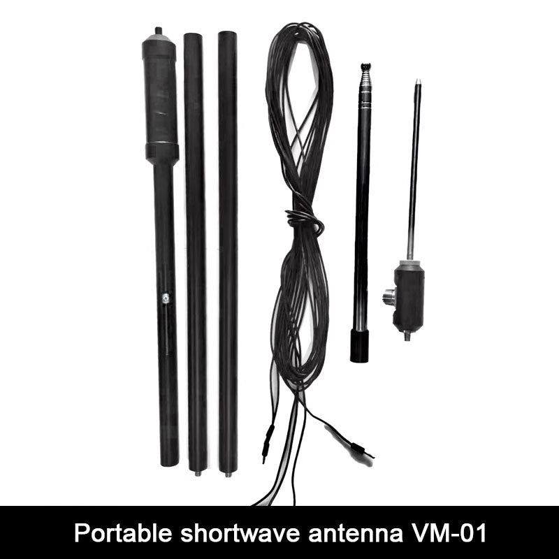 HamGeek VM-01 5MHz-50MHz Portable Vertical Telescopic Shortwave Antenna for XIEGU G90 X6100 Shortwave Radio