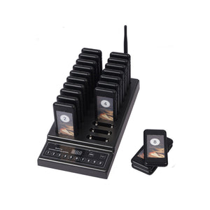 SU-68Z 999-Channel Queuing Wireless Calling System Expandable Wireless Pager System with 20 Pagers