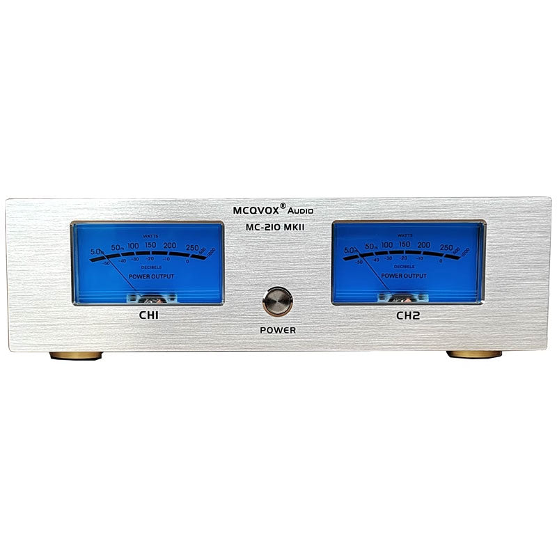 MC-210MKII HiFi Power Amplifier with Dual VU Meters High End Music Display Audio Amplifier Support Cabinet Mount