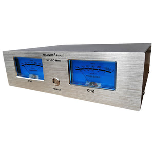 White MC-210MKII HiFi Power Amplifier with Dual VU Meters High End Music Display Audio Amplifier Support Cabinet Mount