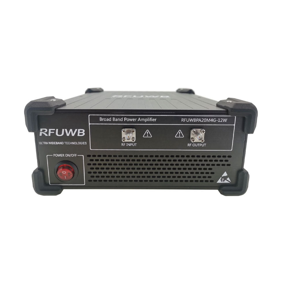 0.02-4GHz 12W Wideband RF Power Amplifier Class AB UWB Amplifier 50ohms with SMA Female Connector