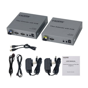 20KM HDMI-compatible 4K High Definition KVM Extender Optical Fiber Extender Support Local Loop