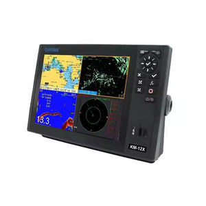 ONWA KM-12X 5-IN-1 Marine GPS Chart Plotter Echo Sounder Fish Finder Class B+ AIS Transponder Marine Radar with 12-inch LCD
