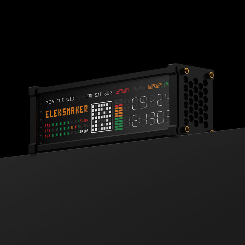 EleksMaker EleksWFD2 Creative Desktop Retro Electronic Pseudo-fluorescent Tube Clock Dot Matrix Cyber Gift