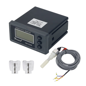 CM-230K 220V Online Conductivity Meter Water Conductivity Meter Monitor w/ Electrode Supports Alarms