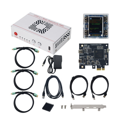 Sixth Generation Mini CapDMA Video Overlay Box + CaP75T DMA Board + KMBOX NET Keyboard Mouse Box Controller Kit