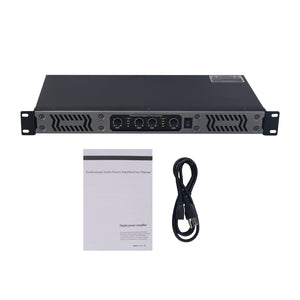 Portable 700Wx4 4-Channel Digital Power Amplifier 1U Professional High Power Pure Rear-stage for Stage Performance/KTV