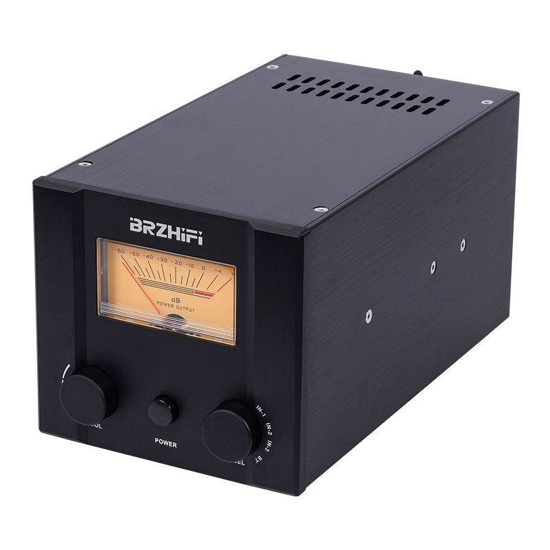 BRZHIFI PA-417 Hi-End 150Wx2 High Power Amplifier Bluetooth5.3 STK417-130 HiFi Audio Amplifier with VU Meter