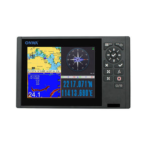ONWA KM-8C 8-inch LCD Marine GPS Chart Plotter Fish Finder GPS+Beidou+Galileo+GLONASS Expandable AIS Transponder Echo Sounder