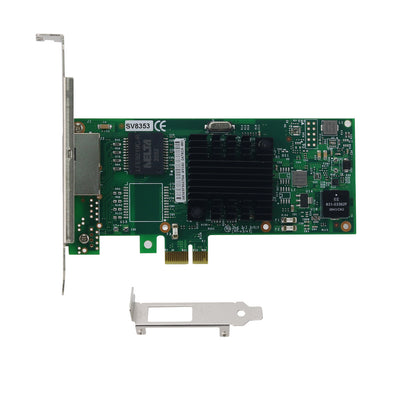 I350-T2V2 Dual Electrical Ports Gigabit Ethernet Controller for Intel PCIE X1 Compatible with PCIE X4/X8/X16 Bus Slots