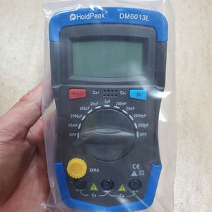 HoldPeak DM6013L 3 ½ Digit 1999 Counts Capacitance Meter 0.1pF to 20000uF Capacitance Tester Capacitor Tester