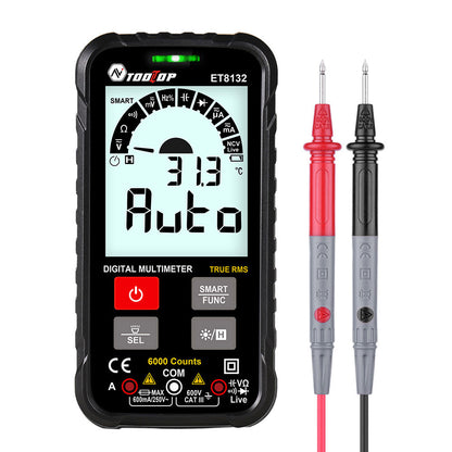 ET8132 600V 600mA Mini Multimeter 6000 Counts Digital Multimeter for NCV &amp; Live Wire Detection