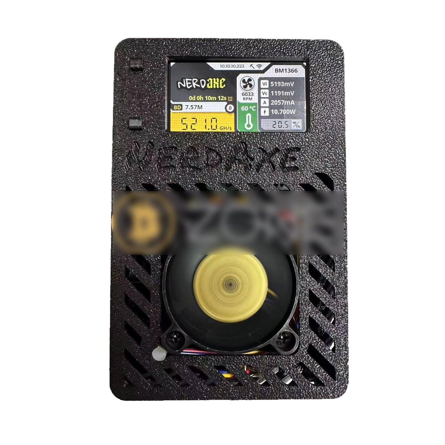 NerdAxe Ultra BM1366 500GH/s 15W BTC Miner Bitcoin Lottery Miner with Shell and Optional Silent Fan