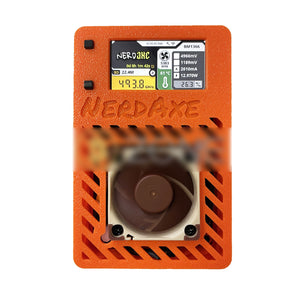 NerdAxe Ultra BM1366 500GH/s 15W BTC Miner Bitcoin Lottery Miner (with Orange Shell and Silent Fan)
