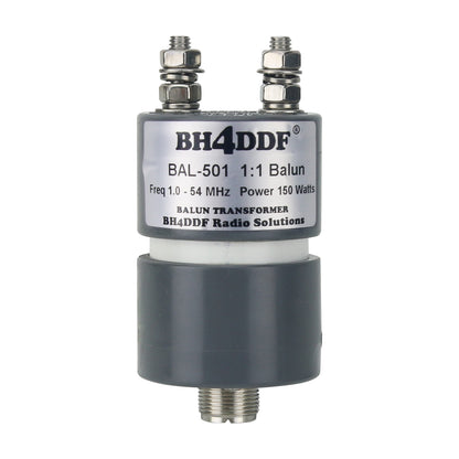 BH4DDF BAL-501 1:1 Shortwave Balun 50ohms Waterproof Antenna Balun Transformer 1-54MHz 150W SSB/PEP 250W