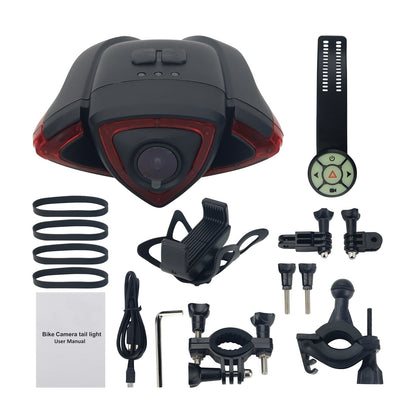 B5 FHD 1080P 8MP Bike Camera Tail Lights Wifi Bike Dash Camera w/ Remote Control Bicycle Accessories