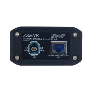 ZSENK 1000M/100M Automotive Ethernet Media Converter (with E6S20A Connector for Rosenberger H-MTD)