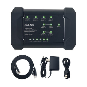ZSENK 1000M/100M Automotive Ethernet Media Converter (with E6S20A Connector for Rosenberger H-MTD)