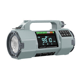 Grey HRD-908 Emergency Multifunctional Hand Crank Radio FM/MW/SW/VHF/WB Solar Power Generation Radio