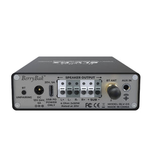 BLV-D3 Portable 2x50W+100W 2.1Channel TPA3116 ADAU1701 Digital Bluetooth5.1 HiFi Power Amplifier