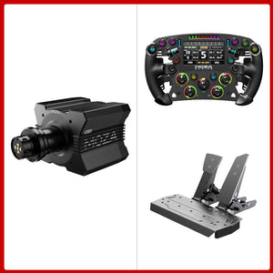 MOZA R12 V2 12Nm Direct Drive Wheel Base + 280mm FSR2 Formula Steering Wheel + SR-P 2-Pedal Set