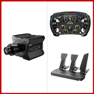 MOZA R12 V2 12Nm Direct Drive Wheel Base + 280mm FSR2 Formula Steering Wheel + SR-P 3-Pedal Set