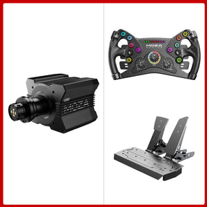 MOZA RACING R12 V2 12Nm Direct Drive Wheel Base + 300mm/11.8&quot; KS Steering Wheel + SR-P 2-Pedal Set