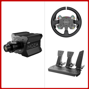 MOZA RACING R12 V2 12Nm Direct Drive Wheel Base + 13&quot; CS V2P Steering Wheel + SR-P 3-Pedal Set