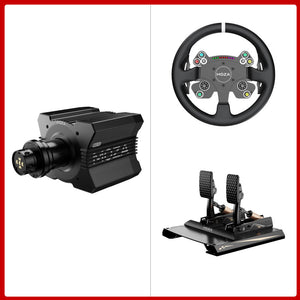 MOZA RACING R12 V2 12Nm Direct Drive Wheel Base + 13&quot; CS V2P Steering Wheel + CRP2 2-Pedal Set