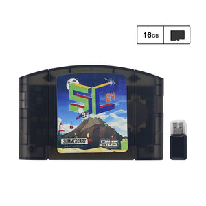 SimPlayer SummerCart64 Game Card Opensource N64 Game Programmer + 16G SD Card + Card Reader Compatible with Nintendo N64