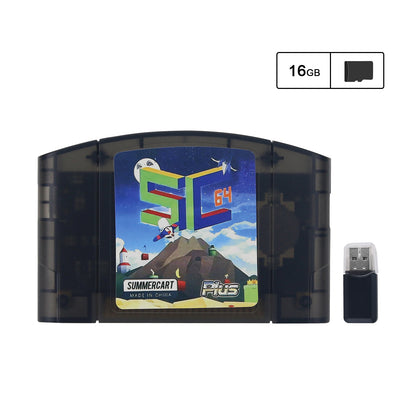 SimPlayer SummerCart64 Game Card Opensource N64 Game Programmer + 16G SD Card + Card Reader Compatible with Nintendo N64