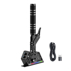 SIMSONN SQ Pro 20CM-Handle Shifter RGB Racing Simulator Sequential Shifter High-precision Hall Sensor shifter for PC Games