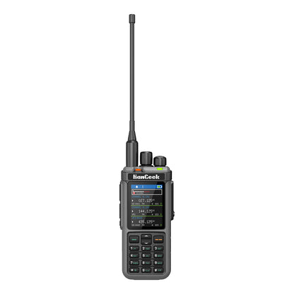 HamGeek UV-98 Plus 10W 1024CH Walkie Talkie VHF UHF Transceiver + Programming Cable with Donut AM and SW Antenna
