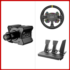 MOZA RACING R9 V3 9Nm Direct Drive Wheel Base + 13-Inch RS V2 Steering Wheel + SR-P 3-Pedal Set