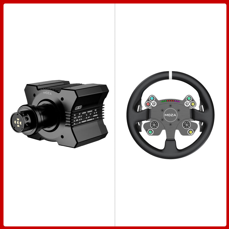 MOZA RACING R9 V3 9Nm DD Wheel Base with Force Feedback + 13" CS V2P Steering Wheel + Optional SR-P 2-/3-Pedal Set