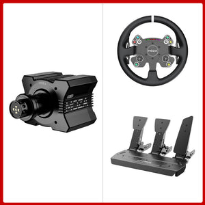MOZA RACING R9 V3 9Nm Direct Drive Wheel Base + 13&quot; CS V2P Steering Wheel + SR-P 3-Pedal Set