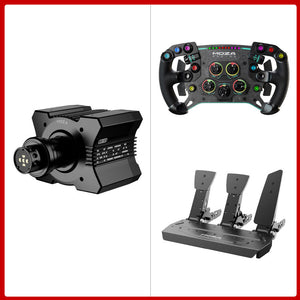 MOZA RACING R9 V3 9Nm Direct Drive Wheel Base + 300mm/11.8&quot; GS V2P GT Wheel + SR-P 3-Pedal Set