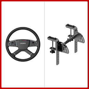 MOZA RACING TSW Truck Wheel 400mm/15.8&quot; Truck Steering Wheel + Table Clamp for TSW Truck Wheel