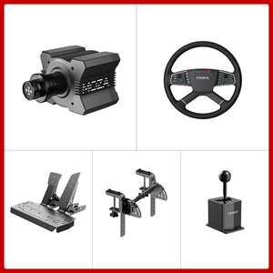 MOZA R9 V3 9Nm Wheel Base + 15.8&quot; TSW Truck Wheel + Table Clamp + SR-P 2-Pedal Set + HGP Sim Shifter