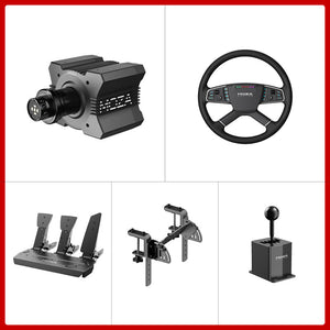 MOZA R9 V3 9Nm Wheel Base + 15.8&quot; TSW Truck Wheel + Table Clamp + SR-P 3-Pedal Set + HGP Sim Shifter