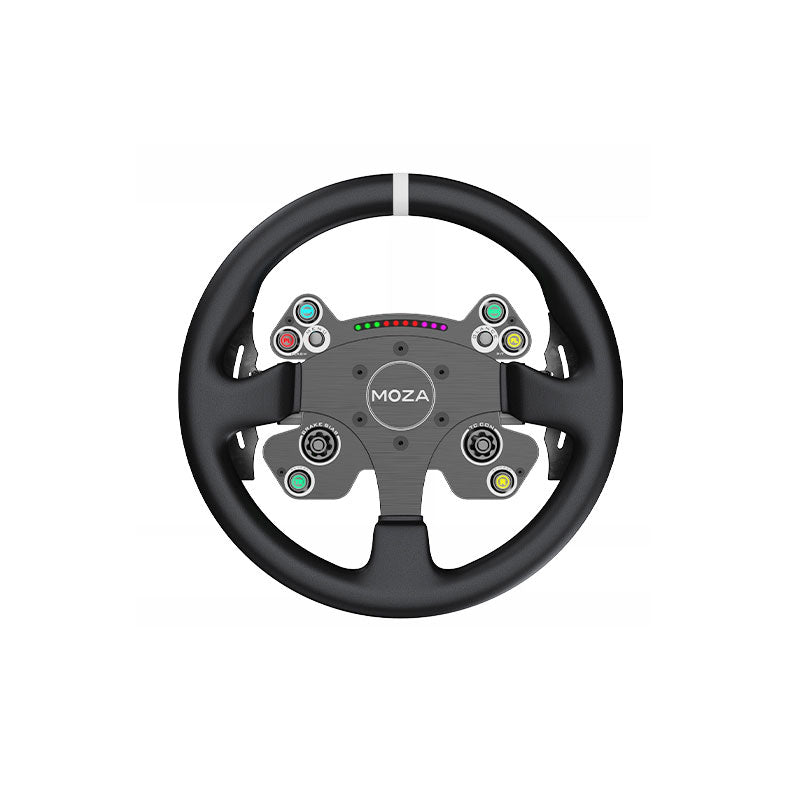 MOZA RACING CS V2P 13-Inch Round Steering Wheel Sim Racing Wheel Comes with Quick Release System