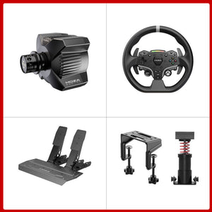 MOZA R3 3.9Nm Wheel Base + 11&quot; ESX Racing Wheel for XBOX/PC + 2-Pedal SRP Lite + Table Clamp + Performance Kit
