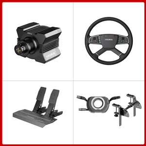 MOZA R5 5.5Nm Wheel Base + 15.8&quot; TSW Truck Wheel + 2-Pedal SRP Lite + Wiper Turn Signal Kit + Table Clamp